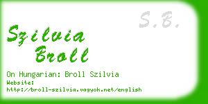 szilvia broll business card